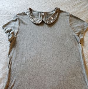 Gap L tee with sequined collar
